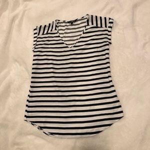 Black and White Striped Express Top